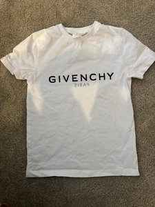 $225  Givenchy Kids white cotton tshirt with logo size 10 100% Auth - Picture 1 of 3
