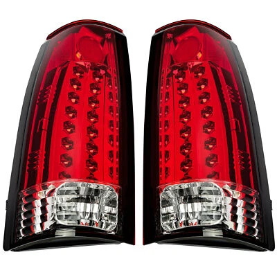 Pair For Chevy Silverado Suburban Tahoe Cadillac 1988-1998 LED Tail Lights Red - Image 1 of 4