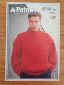 VINTAGE PATONS KNITTING PATTERN # 799 - ARAN 8PLY - Picture 1 of 7