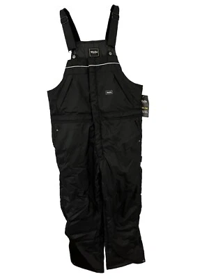 Walls Bib Overalls Men's LARGE Regular Insulated BLACK NWT Quilt Lined  - Image 1 of 4