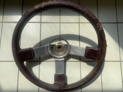 1985-87 BUICK REGAL T-TYPE LEATHER STEERING WHEEL 25507580 G-BODY - Image 1 of 2