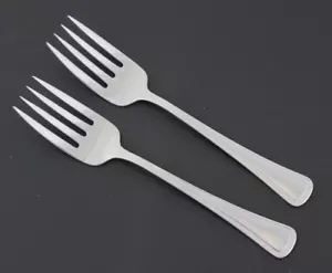 Oneida Oneidacraft Stainless - NEEDLEPOINT/ Beaded Artistry - Salad Forks (2) - Picture 1 of 2