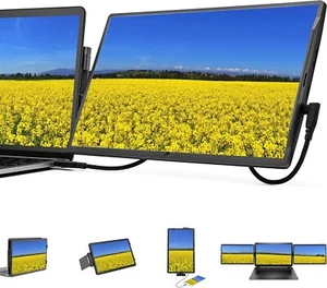 Ztgd 14.1” Laptop Screen Extender - 1920 x 1080FHD IPS Portable Foldable Dual... - Picture 1 of 6