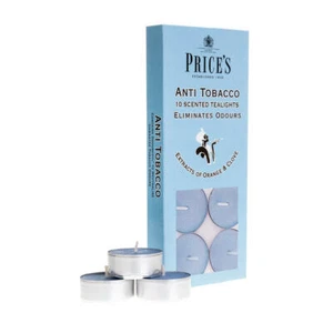 Price's Candles Anti Tobacco Tealights Eliminates Odours Scents Pack of 10 New - Picture 1 of 3