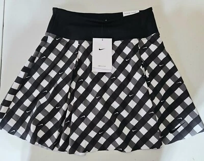 NWT Nike Dri-FIT Club Printed Black/White Tennis Skort Size XS Checkered - Image 1 of 4
