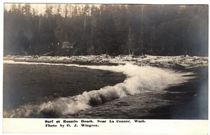 RPPC 1908. PLAYA ROSARIO. LA CONNER, LAVADO. O.J. WINGREN. POSTAL - Imagen 1 de 2