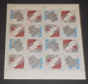 Rusia 3164a 1966 Buque de Exploración Antártica Mapa Hoja de 24 x5 Hojas En estado bastante bueno Nuevo - Imagen 1 de 2