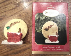 1997 Hallmark Ornament Happy Christmas To All Membership Collector'S Club - Bild 1 von 1