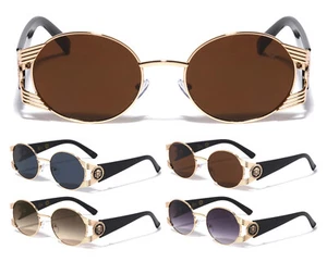 GAFAS DE SOL KLEO REDONDAS OVALADAS CABEZA DE LEÓN MEDALLÓN CLÁSICAS RETRO DISEÑO MODA - Imagen 1 de 6