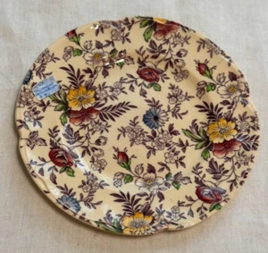Victorian Johnson Brothers Old English Chintz Lavender Multicolor Plate 6 1/4" - Picture 1 of 5