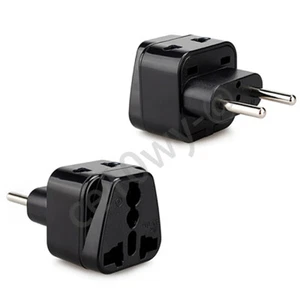 Travel Converter Socket Power Adapter Plug UK US AU to EU Euro AC Power Charger - Picture 1 of 3