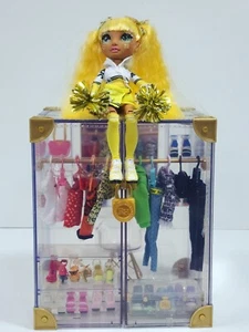 Rainbow High Deluxe Fashion Closet Playset Sunny Madison Yellow Cheerleader Pom - Picture 1 of 20