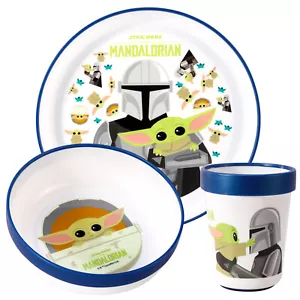 Juego de vajilla de cena bicolor para niños de Star Wars 3 piezas plato, tazón y vaso, sin BPA - Imagen 1 de 7