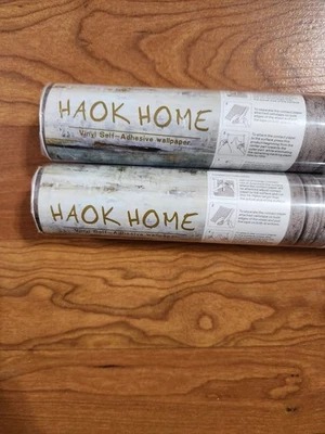 Juego de 2 Papel Pintado Autoadhesivo Vinilo Haok Home Patrón Grano Madera 45cmX3m+/-3% Foto 1 de 4