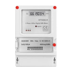 LCD Energy Meter 100A Capacity Plastic Material For Electrical Systems - Picture 1 of 8