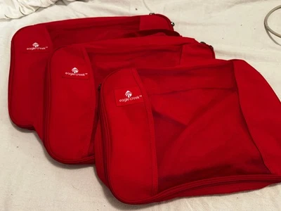 Eagle Creek Pack-It Cube Bundle 3 中号 13x10 配件包 - 红色网眼隔离 — 第 1/4 张图片