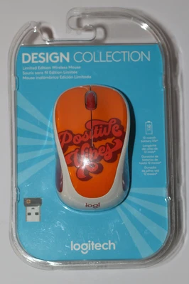 Logitech M317 Wireless Mouse Designer Collection Positive Vibes NEW Sealed Pack - Image 1 of 2