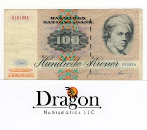 Danmarks National Bank 100 Kroner Bill Denmark 1972A (1996) Good condition - Picture 1 of 2