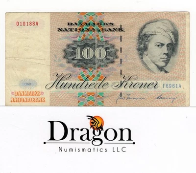 Danmarks National Bank 100 Kroner Bill Denmark 1972A (1996) Good condition - Image 1 of 2