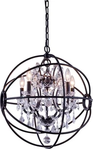 Geneva Bronze Pendant Lamp with Crystals - Picture 1 of 1