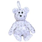 TY Jingle Beanie Baby - THE BEGINNING  Bear (5.5 inch) - MWMTs Ornament Toy