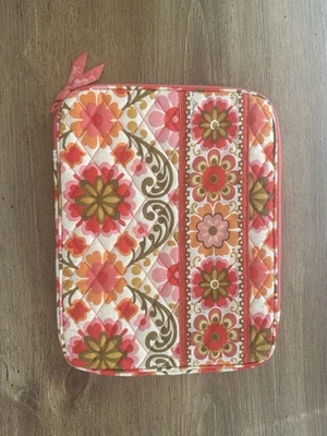 Funda acolchada para tablet Vera Bradley funda para iPad Kindle rosa y naranja floral Foto 1 de 4