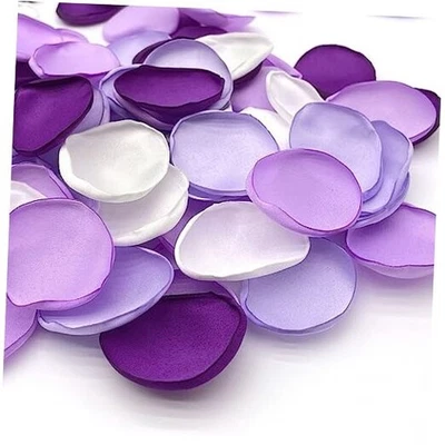 400 peças pétalas de rosa para decoração de casamento lavanda roxa seda E-lavanda roxa - Imagem 1 de 4