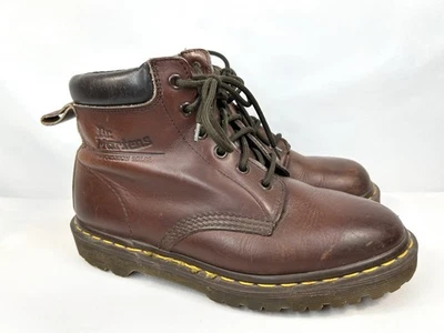 Vintage Dr Doc Martens England Womens Boots Size 8 Brown Leather Combat - Image 1 of 4