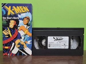 X-Men VHS – One Man’s Worth Part 1 & 2 – Marvel Animated Series – Rare & No Mold - Imagen 1 de 10