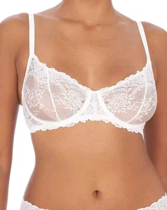 NATORI 724314 SUJETADOR HEAVENLY CON AROS BALCONETTE BLANCO TALLA 34DDD EE. UU. - Imagen 1 de 5