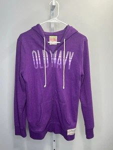 Old Navy Damen Full Zip Purple Logo Sweat Shirt Hoody, Größe M. 2G - Bild 1 von 7
