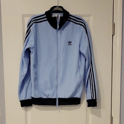 阿迪达斯 Originals 男式 Beckenbauer 轨道夹克透明天空/夜靛蓝中号 — 第 1/4 张图片