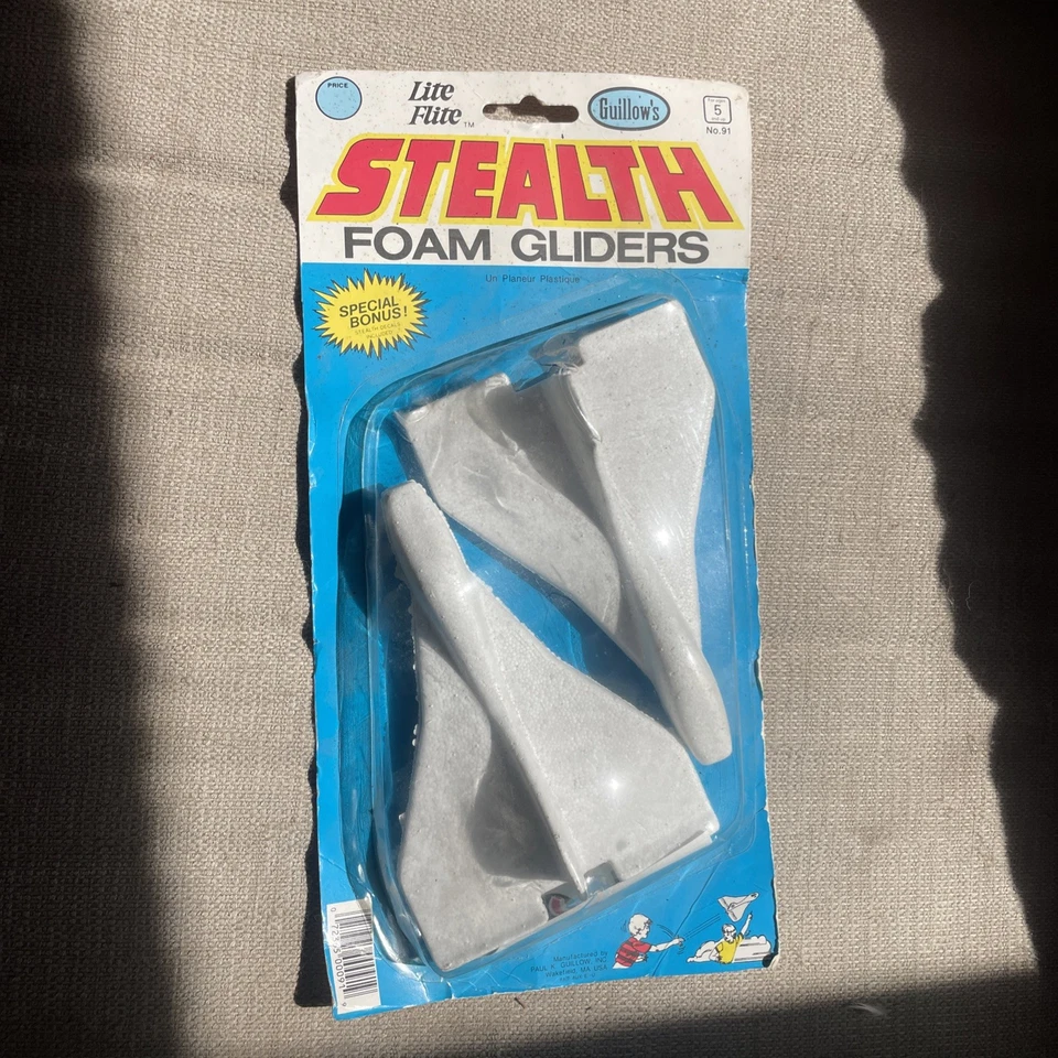 Guillow’s Lite Flite Stealth Foam Gliders New Sealed Airplane Kit Vintage - Image 1 of 4