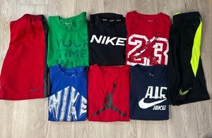 Boys Lot of 8 Nike and Jordan Tee T-Shirts (6) and Shorts (2) Size Medium - Picture 1 of 20