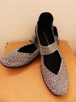 Zapatos sin cordones Steve By Steve Madden Caspar plateados Mary Jane tejido de canasta 8,5 Foto 1 de 4