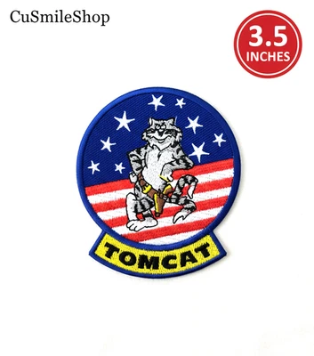 Goose F-14 Tomcat US Navy Fighter Squadron Shoulder 3.5 Inches Embroidery Patch - Image 1 of 3
