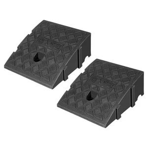 2Pcs Plastic Ramp Portable Threshold Ramp Door Slopes Ramps Wheelchair Aid - Picture 1 of 12