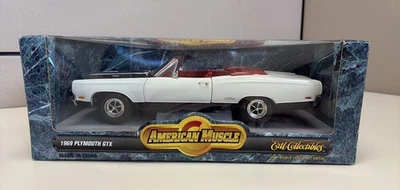 ERTL American Muscle 1969 Plymouth GTX Hemi Convertible Blanco Diecast Modelo de Coche  Foto 1 de 4