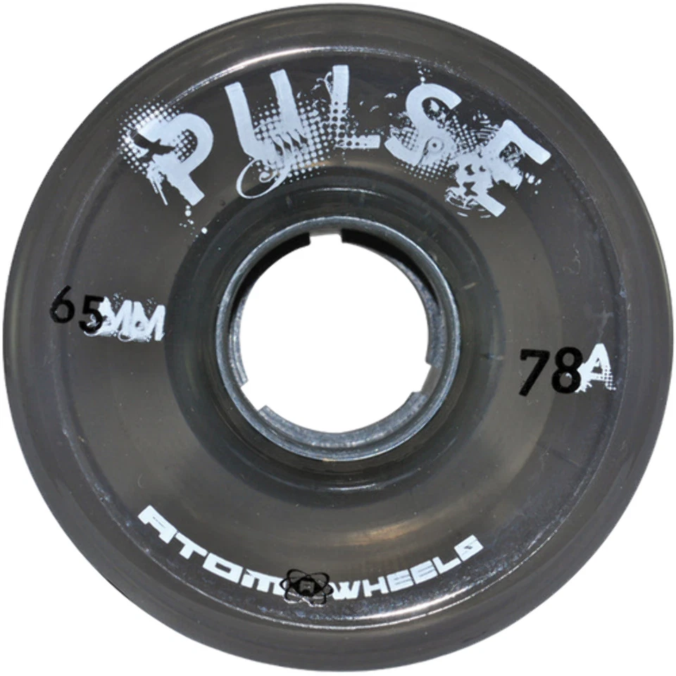 Atom Skates - Smoke Black Pulse 65mm Outdoor Wheels (4 Pack) - Image 1 of 1