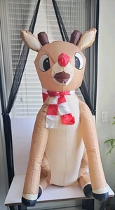 Christmas Rupolph The Red Nosed Reindeer Gemmy 3.5 ft Airblown Inflatable tested - Picture 1 of 8