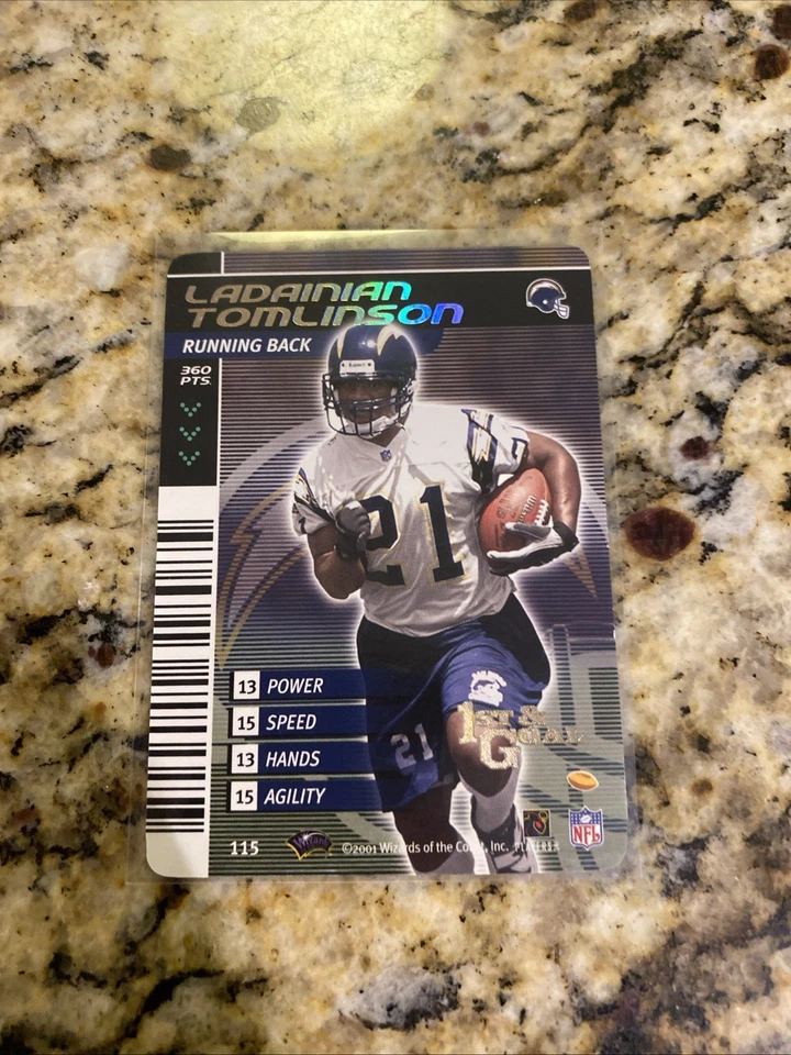 2001-02 NFL Showdown 1st & Goal - LaDainian Tomlinson #115 (RC) - Image 1 of 1