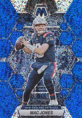 2023 Panini Mosaic Mac Jones #160 Blue Sparkle Prizm SP Parallel #1/96 1/1 - Image 1 of 3