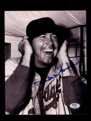 Duke Snider PSA DNA Signed 8x10 Photo Autograph Dodgers - Image 1 of 2