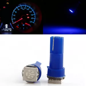 100x Blue T5 5050 1SMD 70 74 Led Dashboard Bulbs Instrument Panel Car Indicator - Picture 1 of 9
