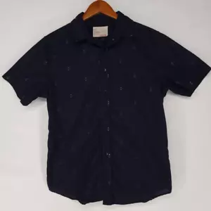 Sovereign Code Button Down Shirt Anchor Print Casual Preppy Mens Small Blue - Picture 1 of 8