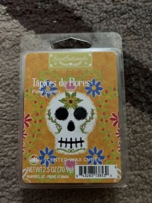 NUEVO TAPIZ FLORAL SCENTSATIONALS DÍA DE LOS MUERTOS 2,5 OZ CERA FUNDIDA - LOTE DE 5 Foto 1 de 2