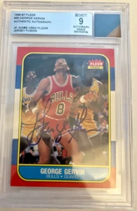 1986 Fleer George Gervin #36 Autograph BGS 9 - Picture 1 of 2