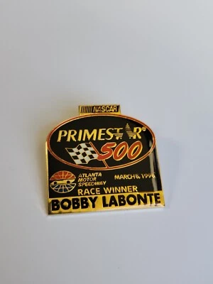Bobby Labonte NASCAR Souvenir Pin Primestar 500 Atlanta Speedway 3/6/98 - Image 1 of 4