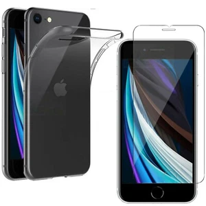 VERRE TREMPÉ + COQUE ANTICHOC TPU Pour APPLE IPHONE SE 2022 PROTECTION INTEGRAL - Photo 1 sur 11