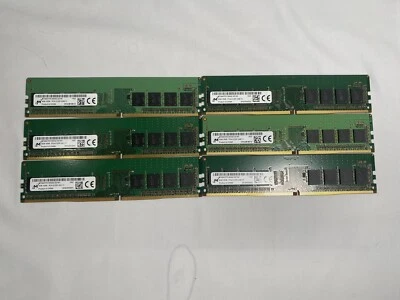 Six (6) Micron 4GB 1Rx8 PC4-2133P  MTA8ATF51264AZ- 2G1B1/2G1A2 - Image 1 of 4